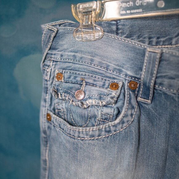 True Religion Joey Super T Bootcut h Distressed Jeans Made in USA, 31 - Picture 7 of 10
